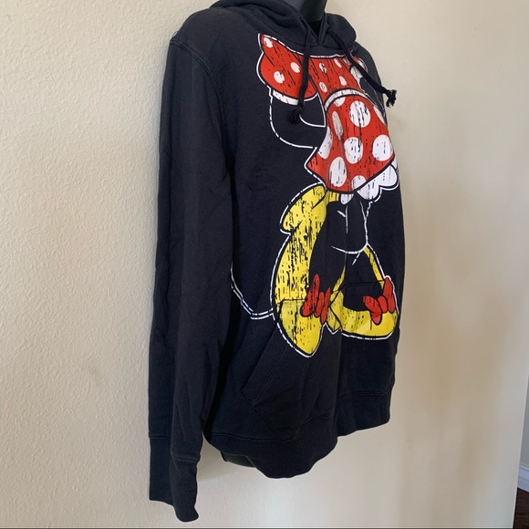 Disney Black Minnie Mouse Body Hooded Bow Sweatshirt - Picture 2 of 8